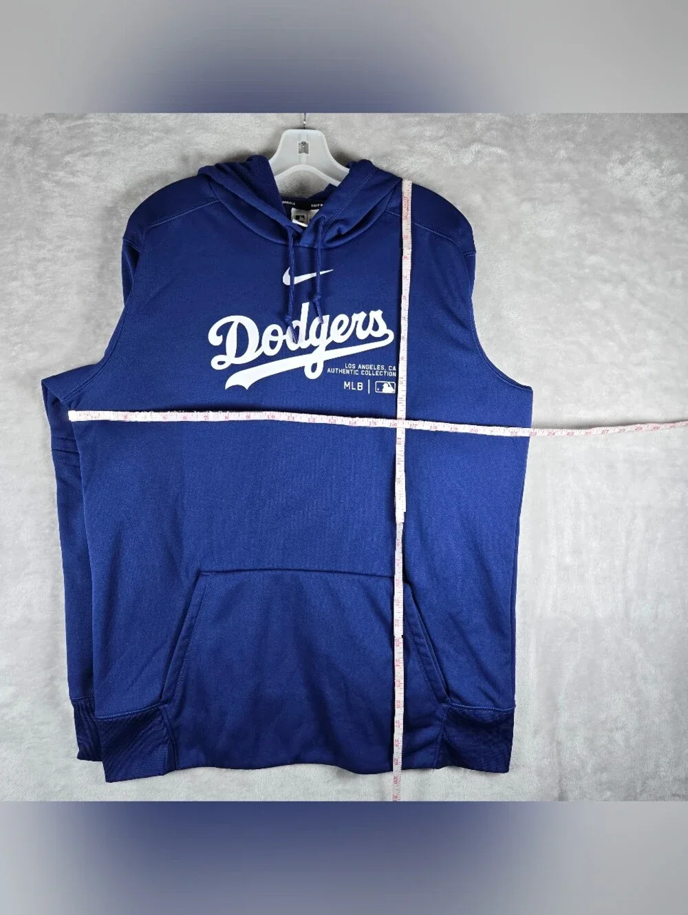Nike Dodgers Center Swoosh Pullover Hoodie Sweater Mens Size L Large Blue